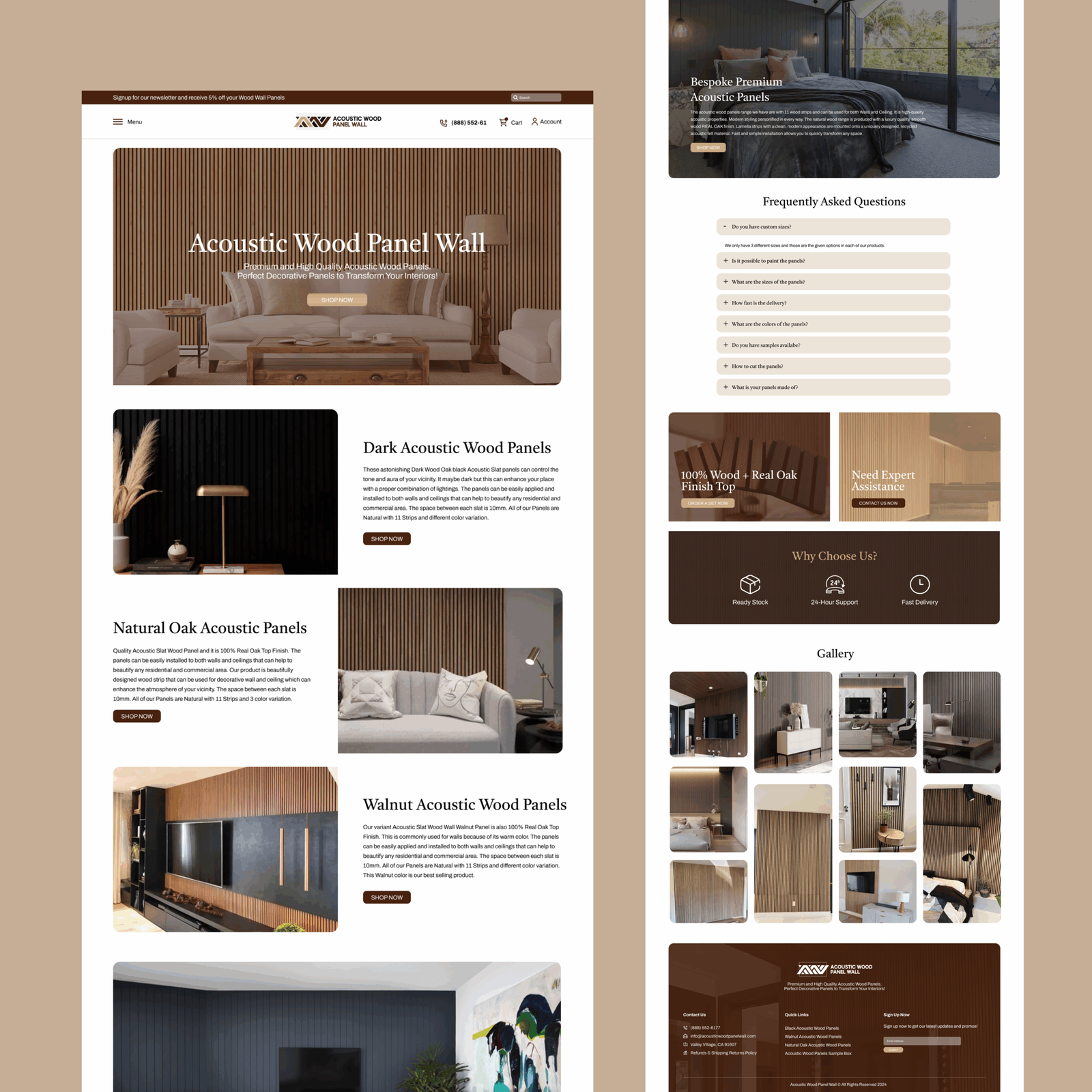 Acoustic Wood Panel Wall Web Design-geotagged