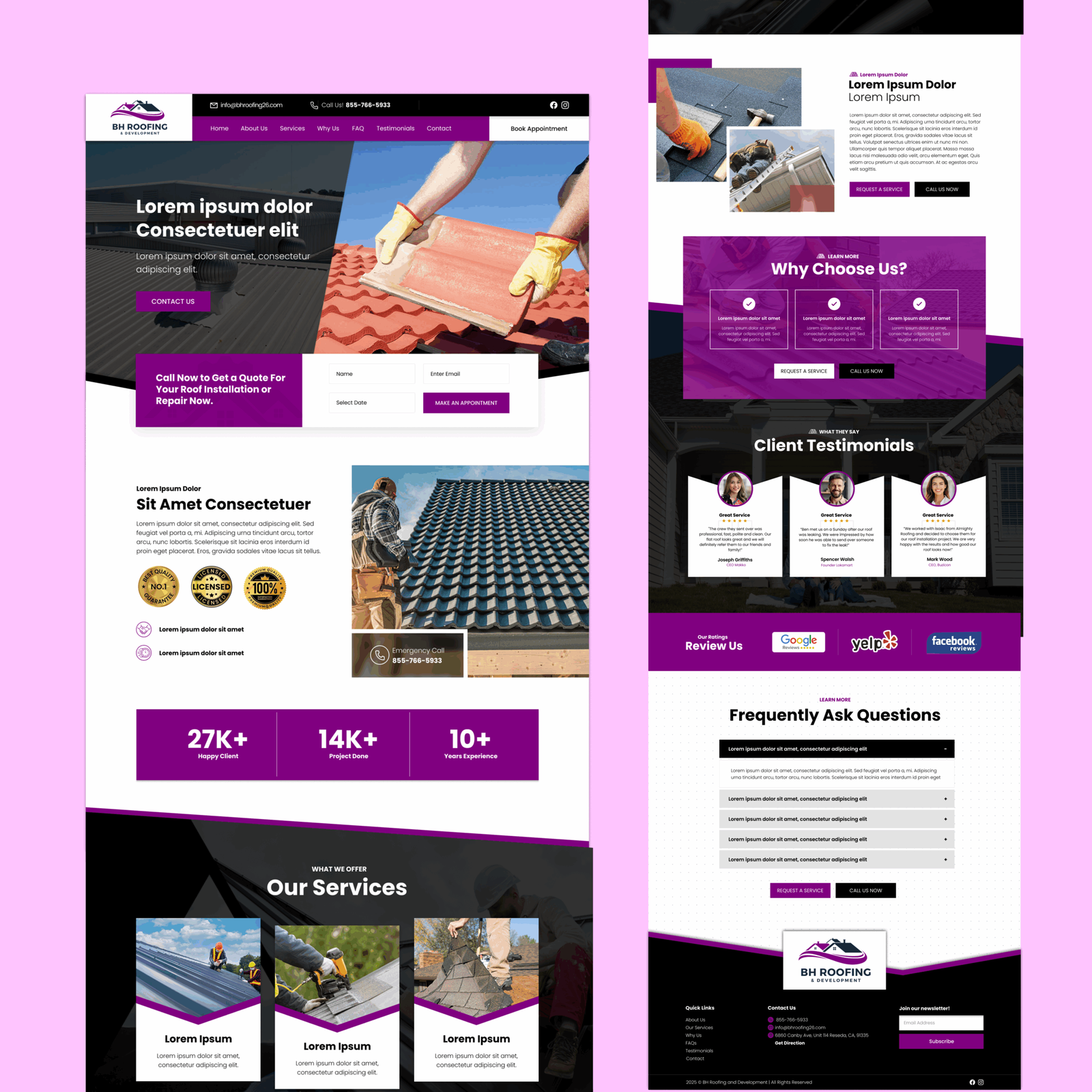 BH Roofing & Development Web Design-geotagged