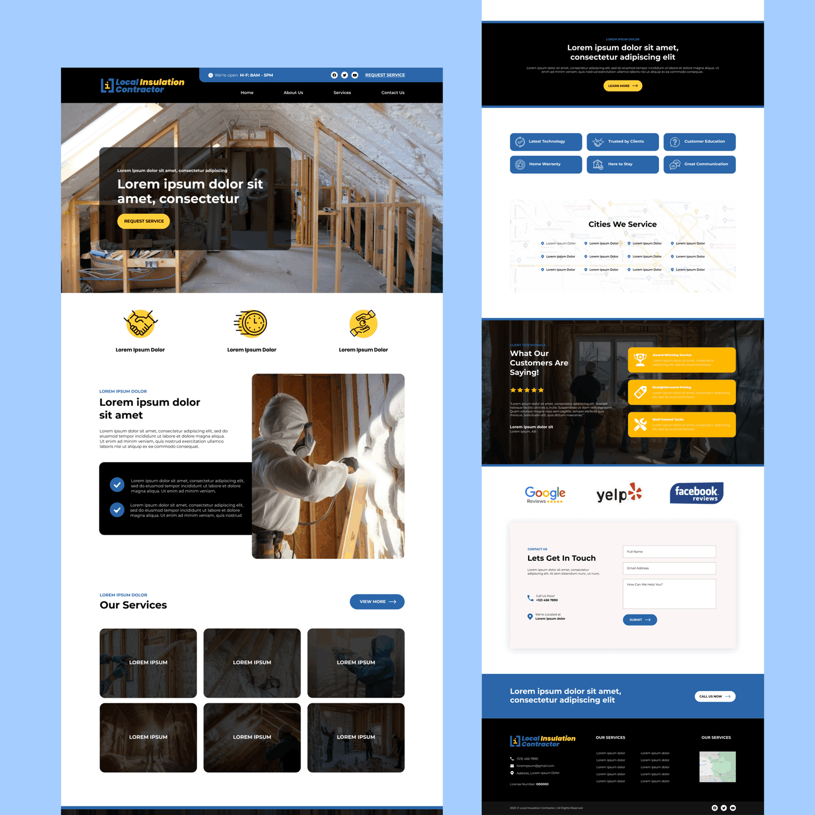 Local Insulation Contractor Web Design-geotagged