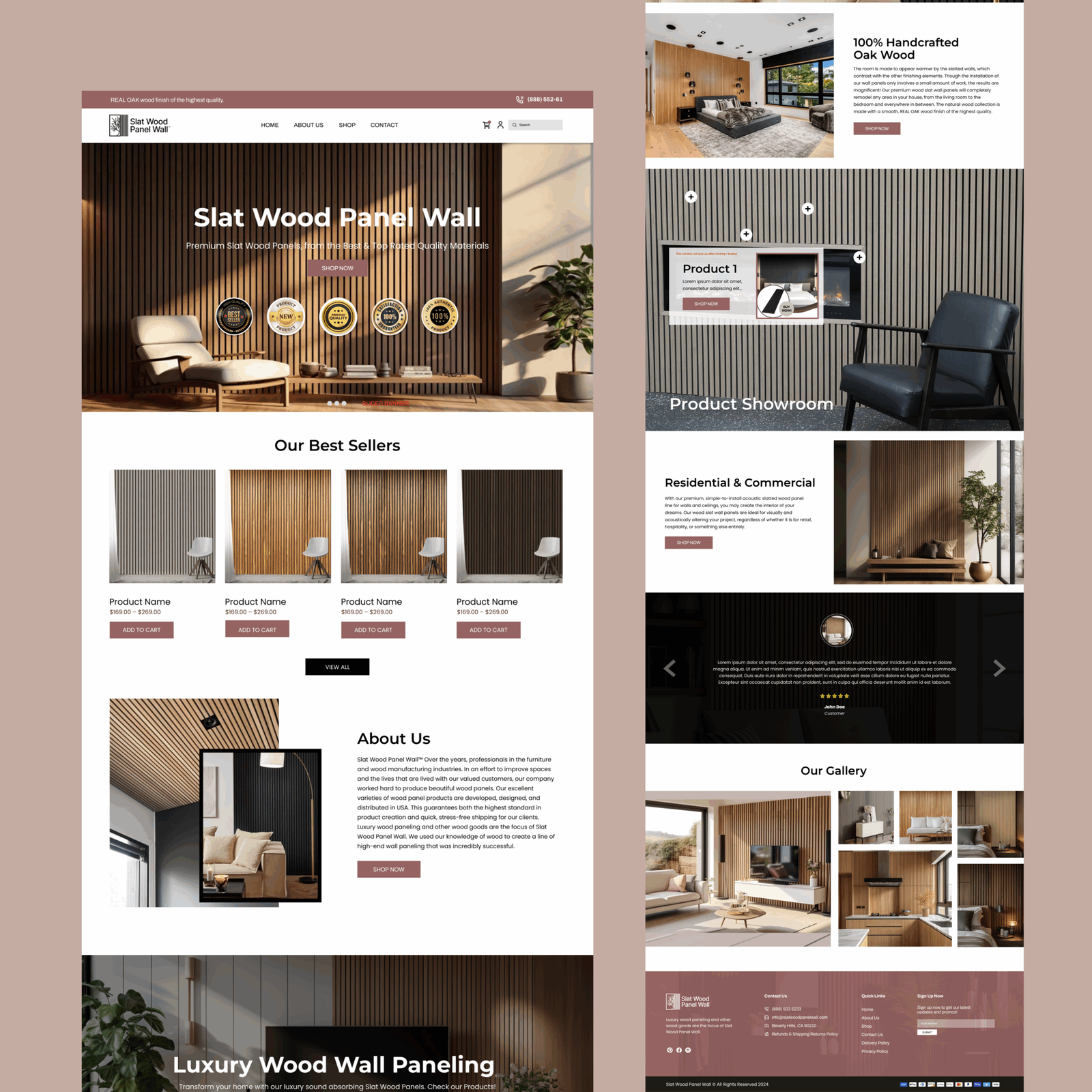 Slat Wood Panel Wall Web Design-geotagged